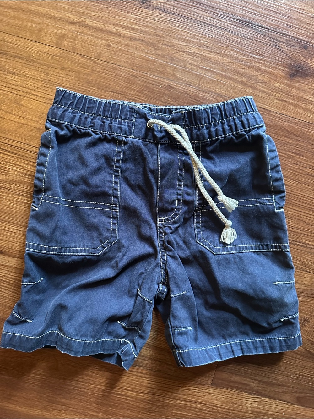 Y2K Cherokee Navy Blue Drawstring Cargo-Style Kids Shorts